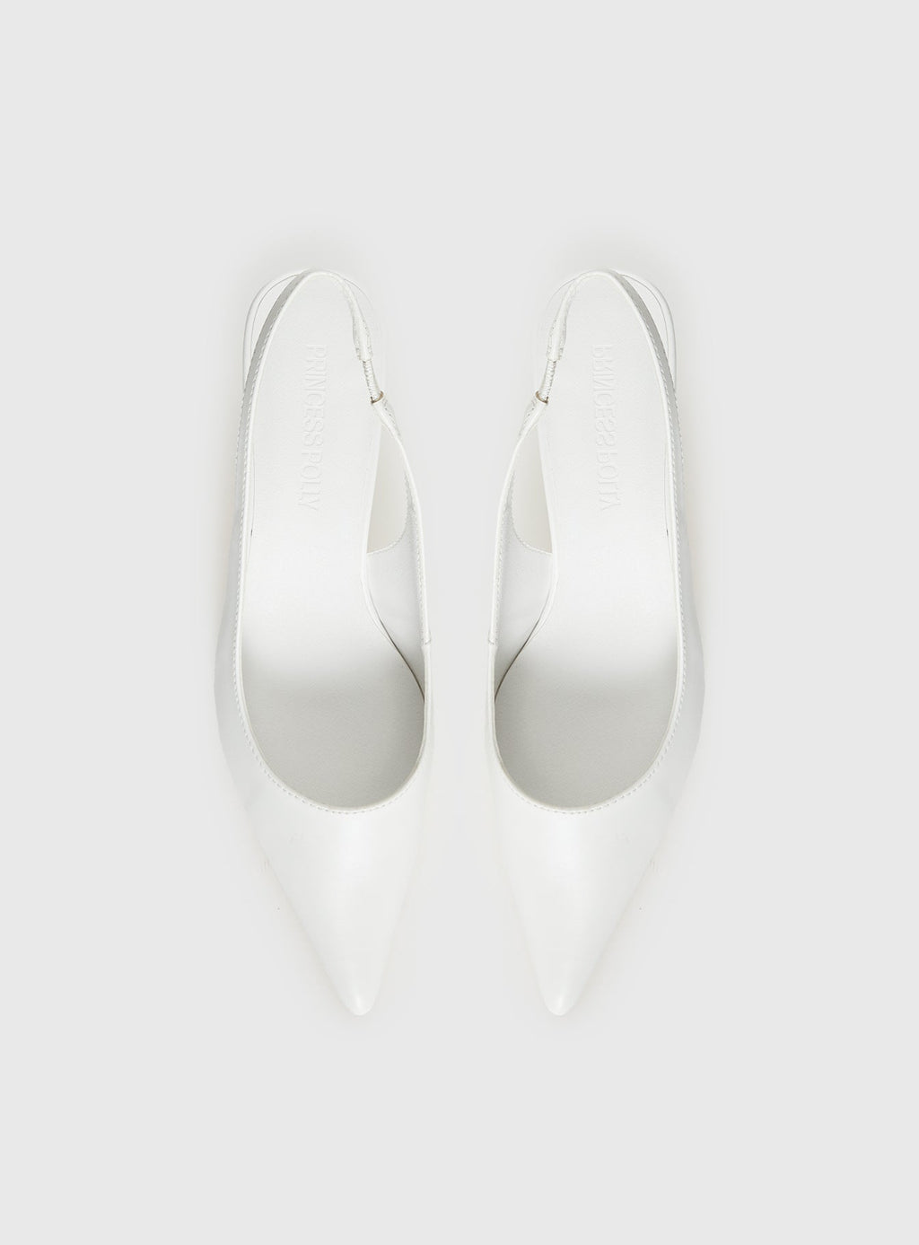 Denalia Pointed Toe Heels White Matte